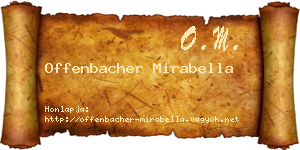 Offenbacher Mirabella névjegykártya